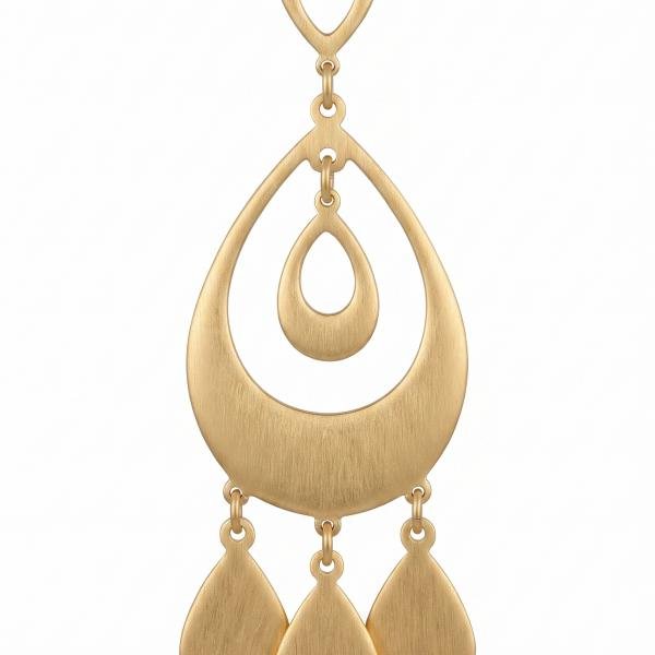 Orenoor Gold Chandelier Drop Earrings