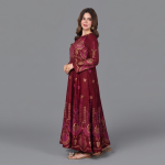 Maroon Crimson Kalidar Anarkali Maxi