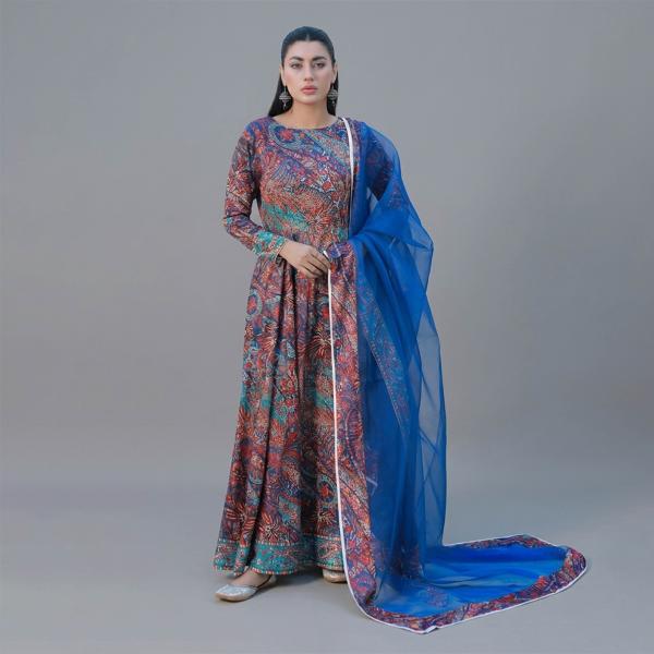 Regal Jewel-Toned Paisley Anarkali Set