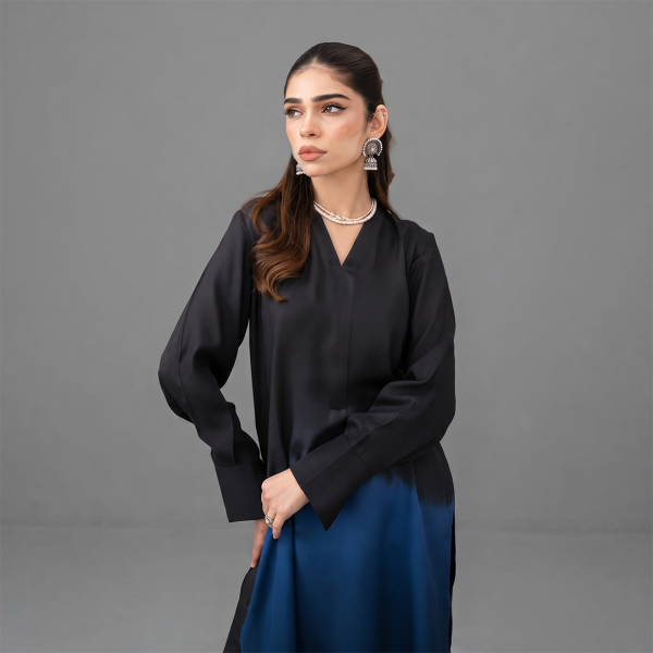 Midnight Ombré V-Neck Tunic Set