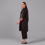 Black 2-Piece Co-ord Set with Gold Foil Embroidery