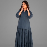 Steel Blue Tiered Co-Ord Set