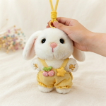 Cute Plush Toy Jelly Overalls Rabbit Doll Keychain Bag Pendant Rabbit Cute Academy Style Gift Doll