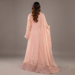Blush Radiance Embellished Chiffon Maxi