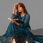 Embellished Teal Kalidaar Anarkali Set