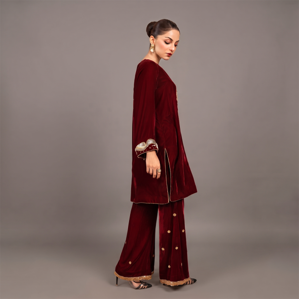 Royal Garnet Velvet Suit