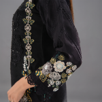 Black Embroidered Kurti with Matching Trousers
