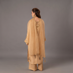 Golden Embroidered Kurti with Matching  Dupatta