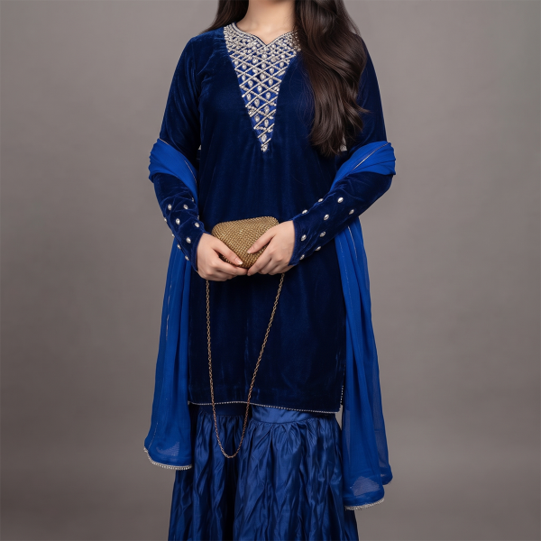 Royal Blue Velvet Suit