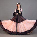 Blush & Noir Layered Anarkali Suit