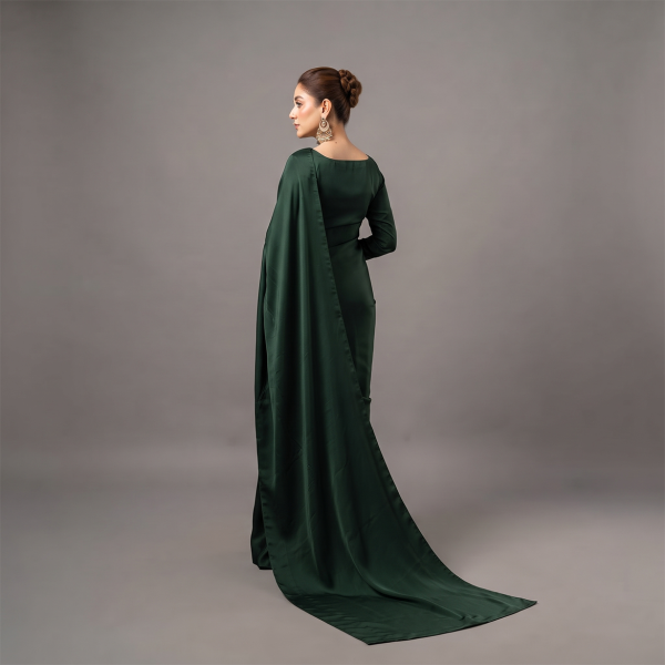 merald Green Satin Saree