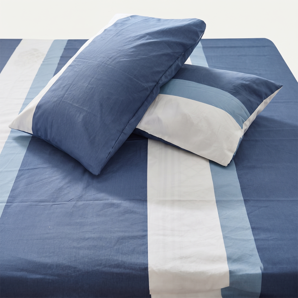 Ocean Cotton Double Bedsheet With Pillow Set