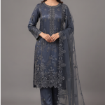 Midnight Elegance Embroidered Luxury 3-Piece Suit