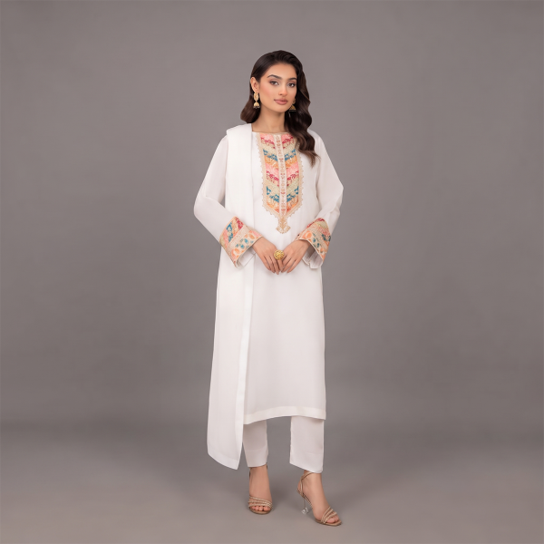 Ivory Blossom Embroidered 3-Piece Suit