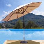 Beige Outdoor Patio Umbrella
