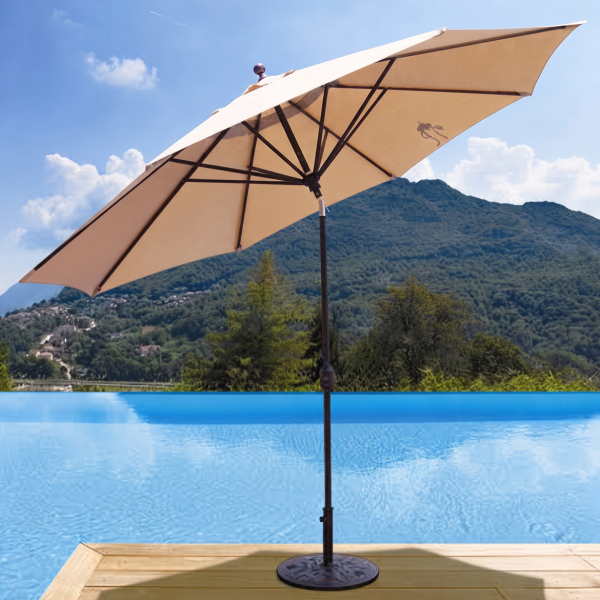 Beige Outdoor Patio Umbrella