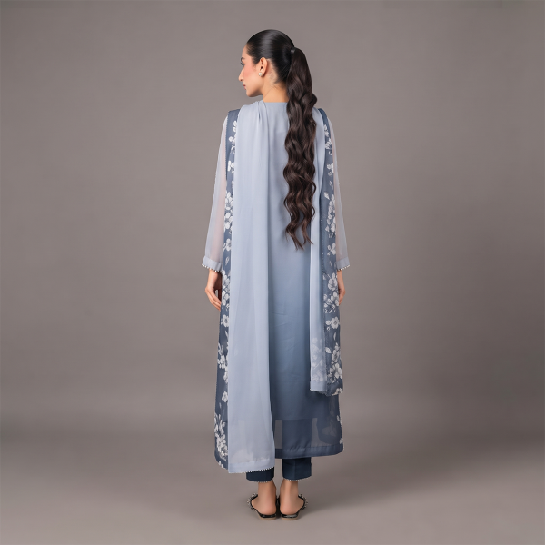 Silver Bloom Ombre Suit