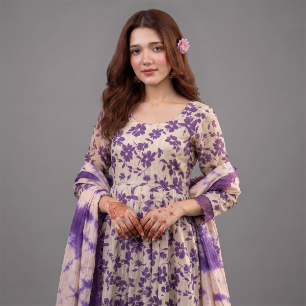 Lavender Bloom Floral Frock
