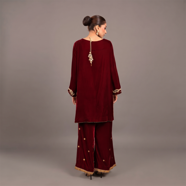 Royal Garnet Velvet Suit