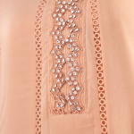Peach Blossom Embroidered Anarkali 3-Piece Suit