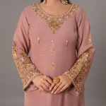 Blush Rose Radiance Embroidered Suit