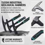 Geological Hammer, Exploration Hammer, Tool, Sheet Metal Hammer, Small Iron Hammer, Pointed Head Integrated Duckbill Hammer, Ice Breaking, Welding Slag Removal, Wall Knocking