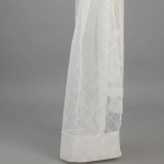 Ivory3-Piece Suit with Embroidered Organza