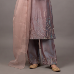 Blush Rose Metallic Embroidered Suit