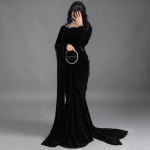 Midnight Noir Velvet Drape Saree