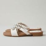 Fancy Crystal-Embellished Butterfly Flat Sandals