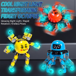 Luminous Fingertip Deformation Gyro Toy Children's Finger Rotation Decompression and Turn Music Kindergarten Children's Gift