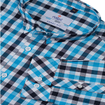 Blue and Black Check Casual Shirt