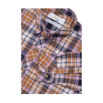 Brown Light Pink Plaids Casual Shirt