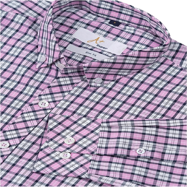Light Purple Plaids Casual Shirt