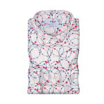 Cream Curve Printed Casual Shirt