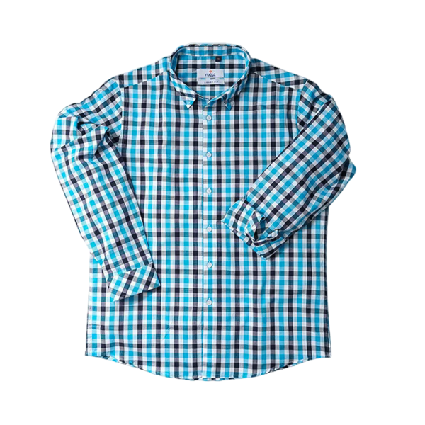 Blue and Black Check Casual Shirt