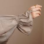 Ruffled Cuff Hooded Jilbab – Parisian Taupe Two-Piece Set