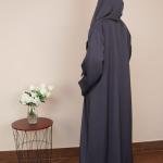 Dual-Tone Contrast Open Abaya