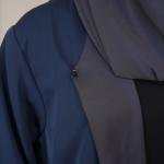 Dual-Tone Contrast Open Abaya